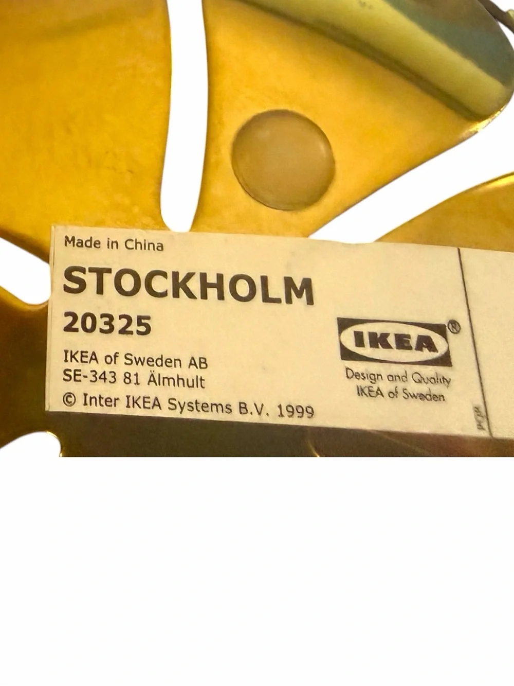 IKEA STOCKHOLM Gold Metal Floral Bowl | Monika Mulder Centerpiece Decor